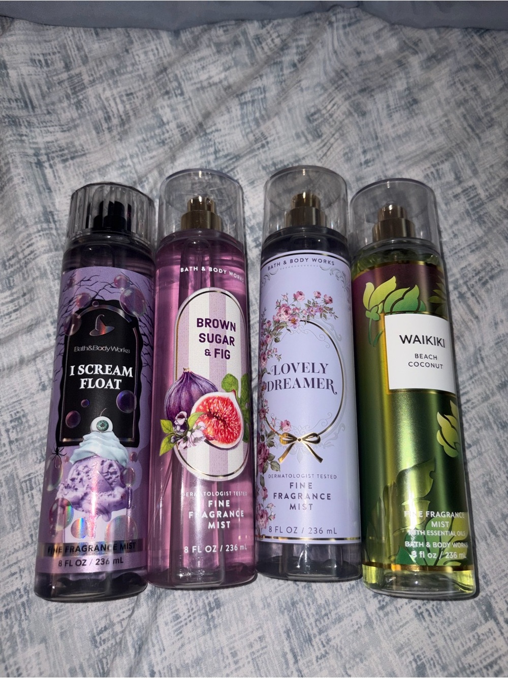 Bath & Body Works Fine Set - Pink, Purple, Green